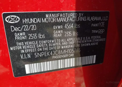 5NPEK4JC8MH105765